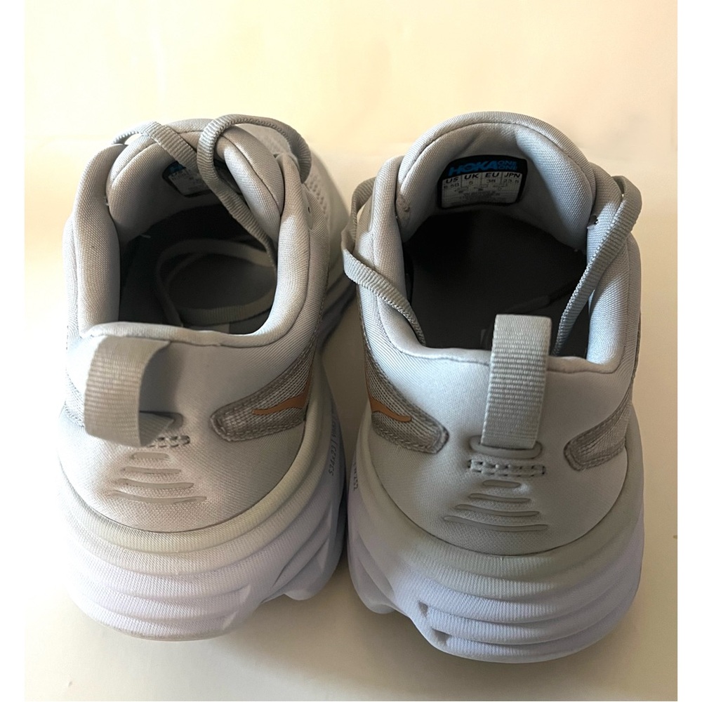 HOKA Bondi 8 Women's Gray Running Shoes - Picture 6 of 12